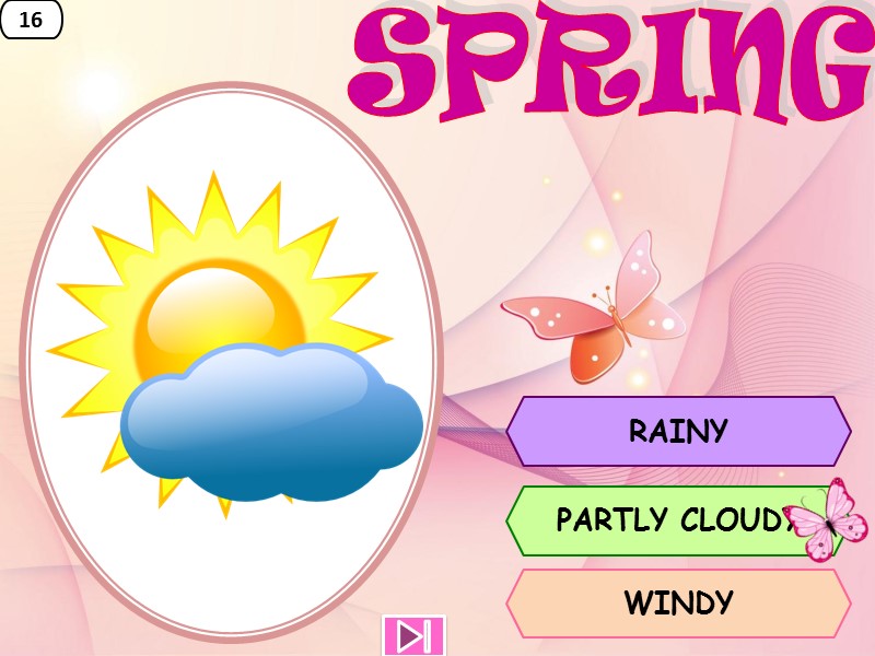 16 RAINY WINDY PARTLY CLOUDY SPRING